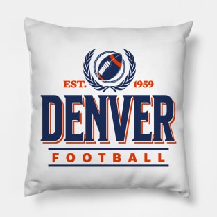 Vintage Denver Football Crest Pillow