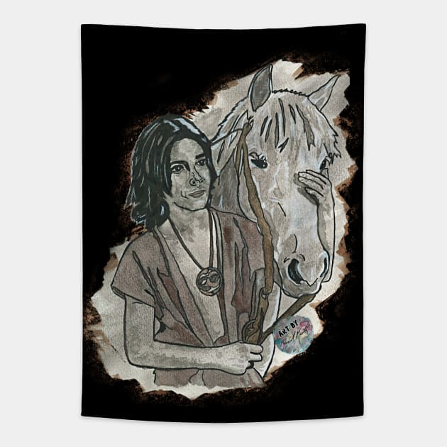 Atreyu and Artax, Neverending Story Tapestry by BladeAvenger