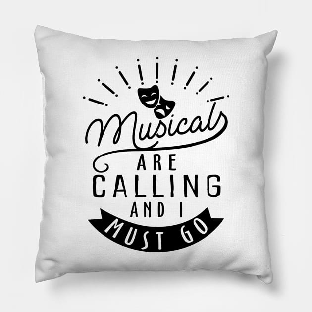 Broadway Musicals Lover Pillow by KsuAnn