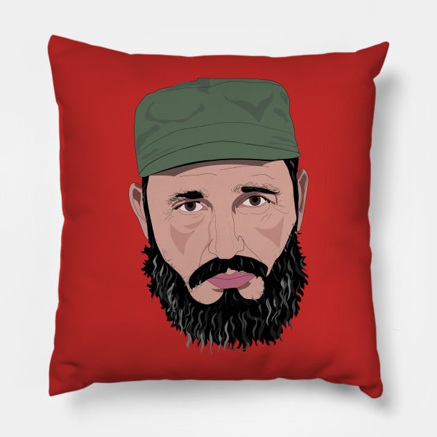 Fidel Castro Pillow by RMZ_NYC