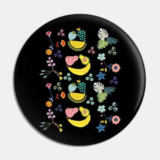 Funny Fruit Flower Illustration Pattern Graphic Pin