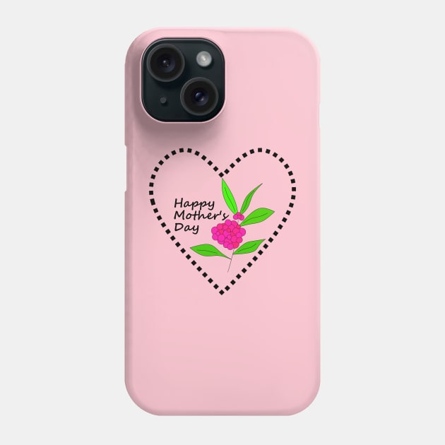 Happy Mothers Day Heart Shape Phone Case by SartorisArt1