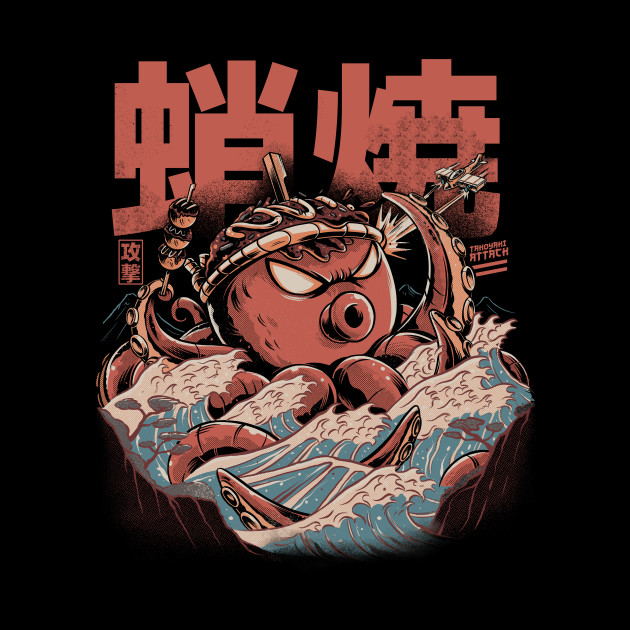 Takoyaki Attack Black Version - Kaiju - Phone Case