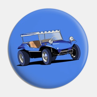 Blue Manx Beach Buggy Pin