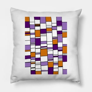 Purple &amp; Orange Columns Pillow