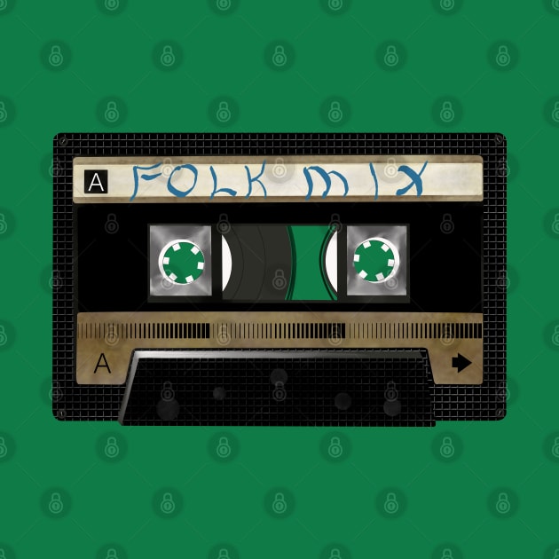 Folk Mixed Cassette Tape - Mix Tape - for recording analogue music by Grepthor