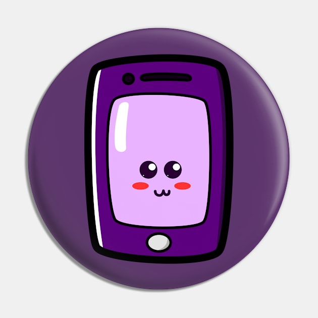 Cute Smartphone Pin by Hygra Creative