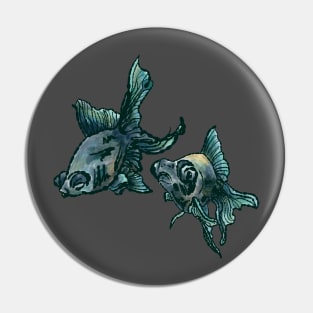 Black Moor Goldfish Pin