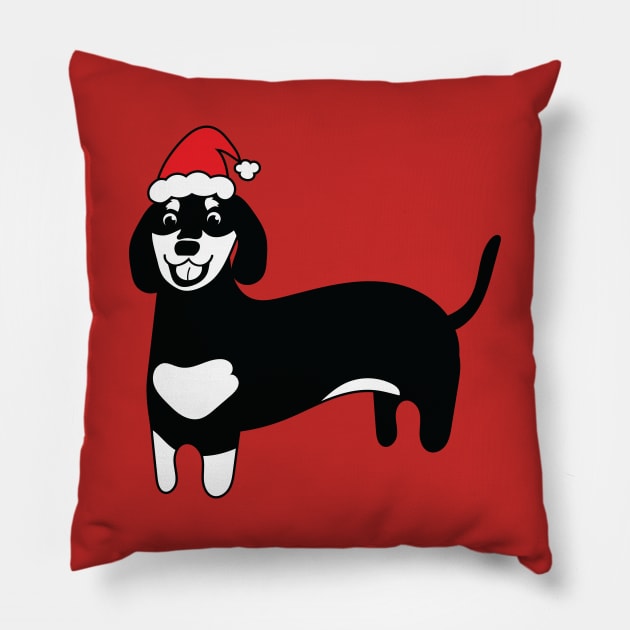 Christmas Dachshund Pillow by holidaystore