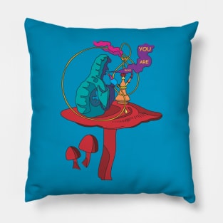 Paul Telling - Alice In Wonderland - The Smoking Caterpillar - Ask Alice Series Pillow