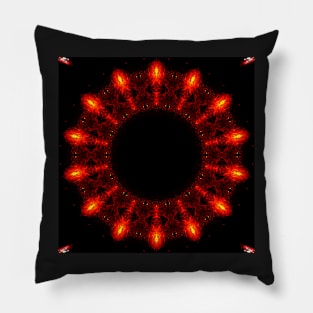 Ominous Red Kaleidoscope pattern (Seamless) 15 Pillow