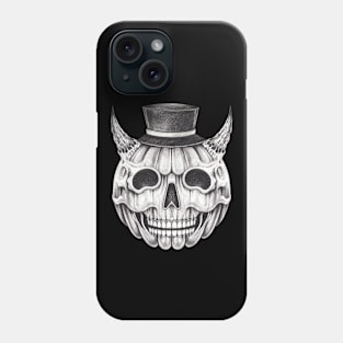 Surreal pumpkin skull halloween. Phone Case