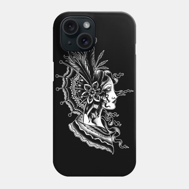 Spanish Gypsy - white Phone Case by Raleigh Stewart