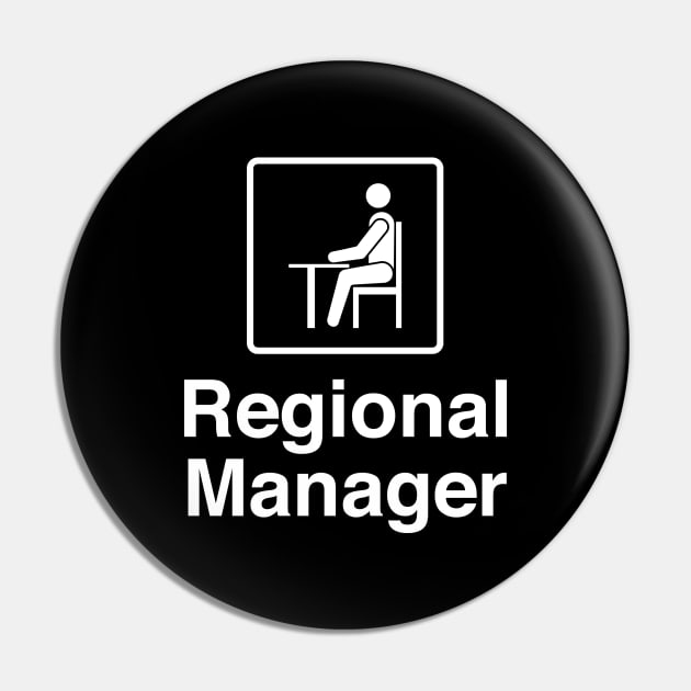 The Office - Regional Manager White Set Pin by Shinsen Merch