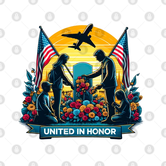 United in honor | veteran lover gifts | Memorial day by T-shirt US