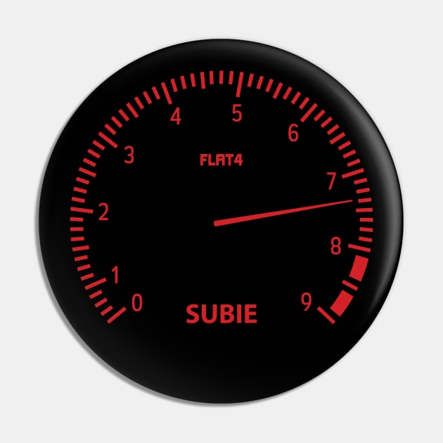 Subaru Impreza WRX STI Tachometer Gauge Design - JDM Car Art Pin by JDM-Rey