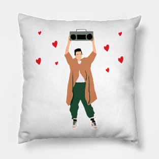 80s heartthrob with hearts Pillow