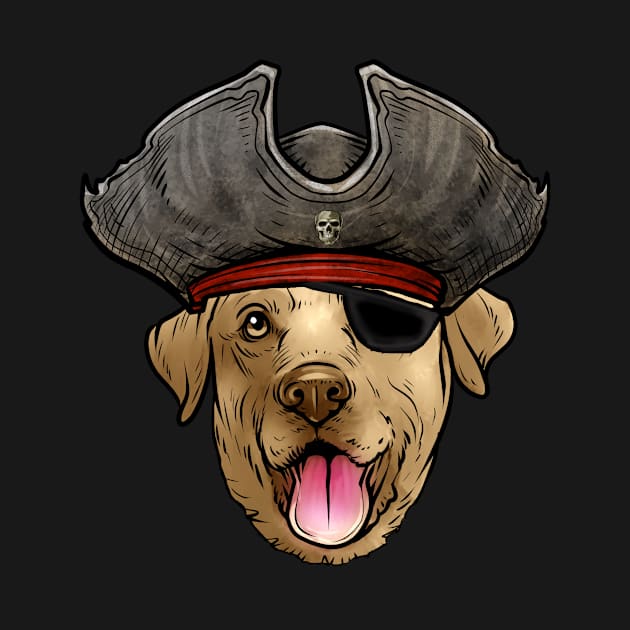 Yellow Labrador Retriever Pirate by whyitsme