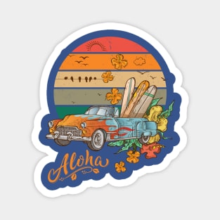 Aloha Vintage Hawaii Convertible Magnet