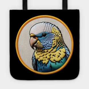 Budgerigar Embroidered Patch Tote