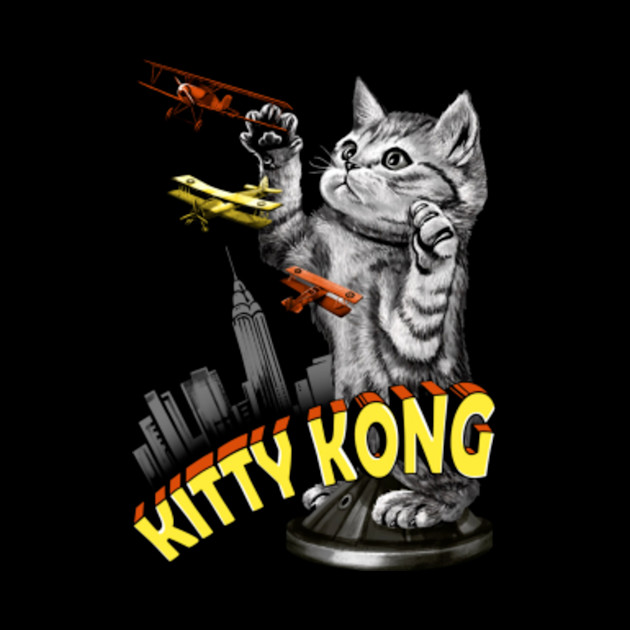 Crazy Kitty Kong, Funny and Cute Cat T-shirt - Crazy Kitty Kong - Phone Case