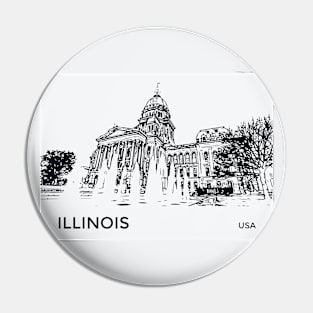 Illinois State USA Pin
