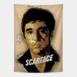 SCARFACE - Vintage Art Style Portrait Tapestry