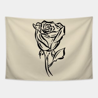 Gothic Black Rose Tapestry