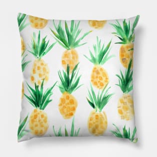 Wild pineapples - watercolor tropical fruits for summer Pillow