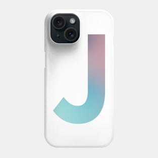 Gradient Letter J Initial Alphabet Phone Case