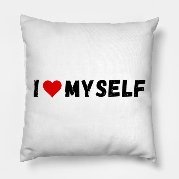 I love myself - I heart myself Pillow by Perryfranken