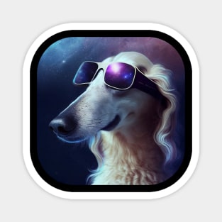 Cool Borzoi Dog wearing Sunglasses Magnet