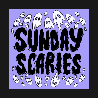 Purple Sunday Scaries Ghosts T-Shirt