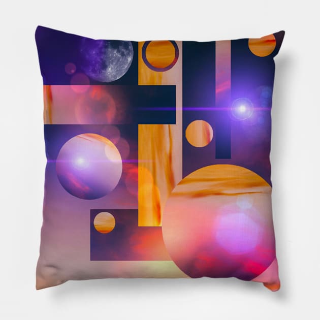 Sunset Illusion Pillow by Yokipon Art