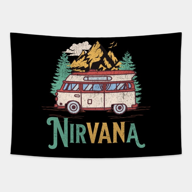 Camper Van Life Camping Nirvana Tapestry by SunburstGeo