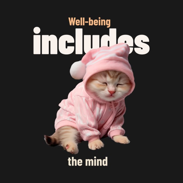 Well-being includes the mind cute kitty by SoulfulT