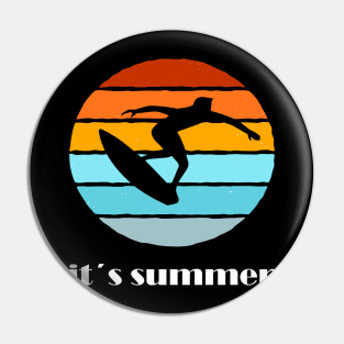 Surfing girl is the best windsurfing Pin
