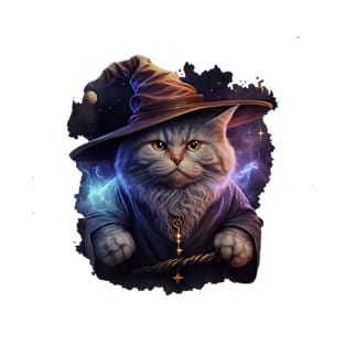 Magical Wizard Cat Fantasy Kitten T-Shirt