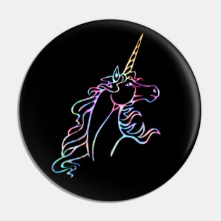 Majestic Unicorn in Rainbow Colors Pin