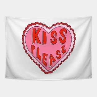 kiss please valentines days heart Tapestry