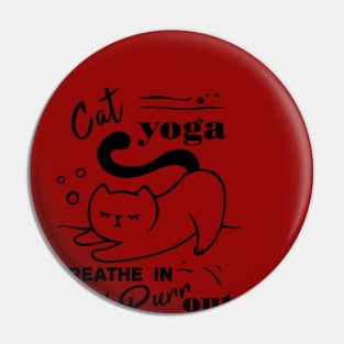 Cat Yoga Pin