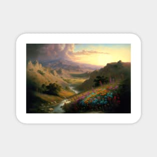 California Landscape Home Decor Wall Art "The Moment of Peace", Magnet