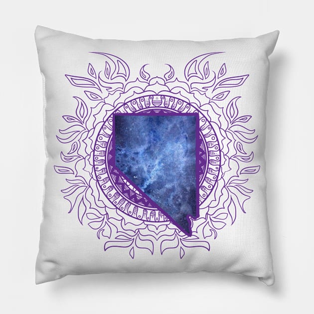 Nevada Mandala Pillow by Manfish Inc.