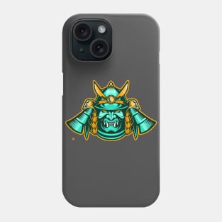 Cool Angry Samurai Warrior Helmet Phone Case