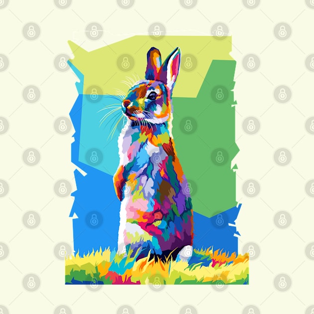 Rabbit Wpap Art by SiksisArt