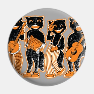 Vintage Halloween Minstrel Black Cat Pin