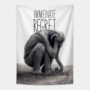 The Republican Party: Immediate Regret on a light (Knocked Out) background Tapestry