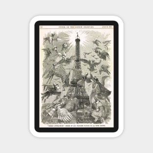 Eiffel Tower World's Fair 1889 engraving Magnet