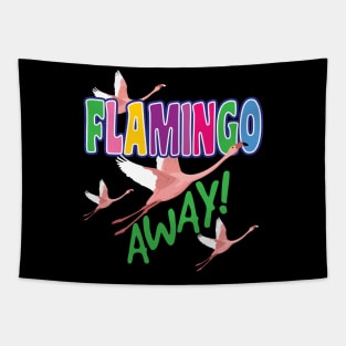 'Flamingo Away' Awesome Flamingo Bird Tapestry