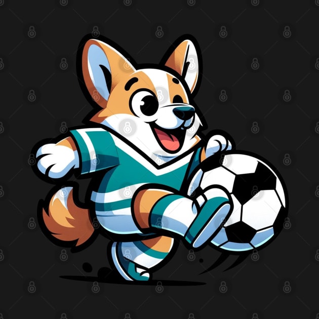 football player corgi by Ferdi Everywhere